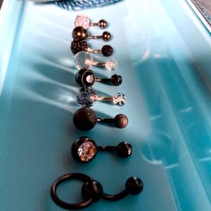 Black Surgical Steel Belly Button Rings